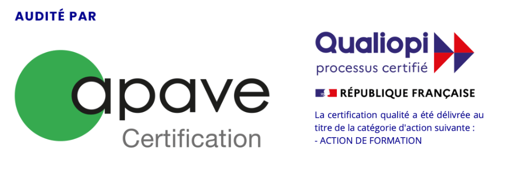 1 logo qualiopi audité apave avec phrase obligatoire